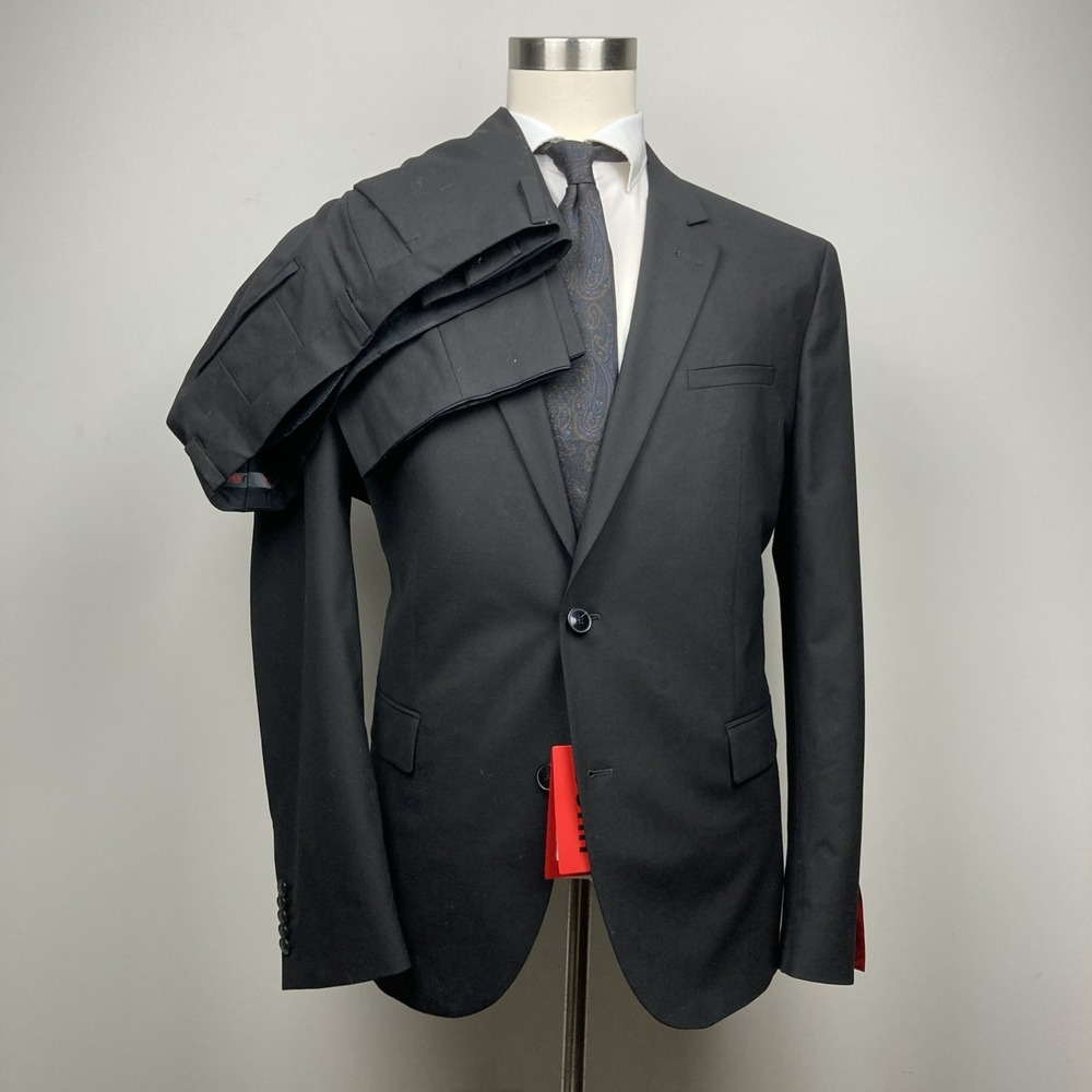 Hugo Boss Black Two-Piece Suit with Paisley Tie